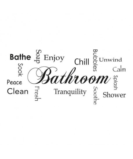 WALL IMPACT Sticker adhésif mural \"Bathroom\"  45x25cm