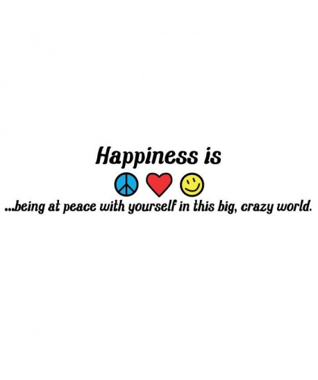 WALL IMPACT Sticker adhésif mural Happiness  80 x 18 Cm