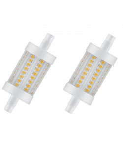 OSRAM Lot de 2 Ampoules crayon LED 78 mm R7S 7 W équivalent a 60 W blanc chaud