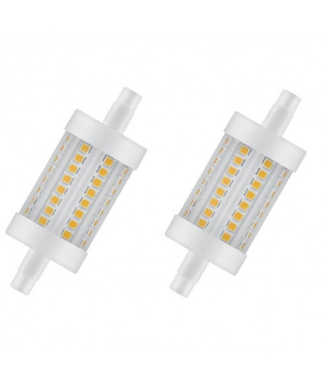 OSRAM Lot de 2 Ampoules crayon LED 78 mm R7S 7 W équivalent a 60 W blanc chaud