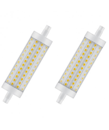 OSRAM Lot de 2 Ampoules crayon LED 118 mm R7S 12,5 W équivalent a 100 W blanc chaud