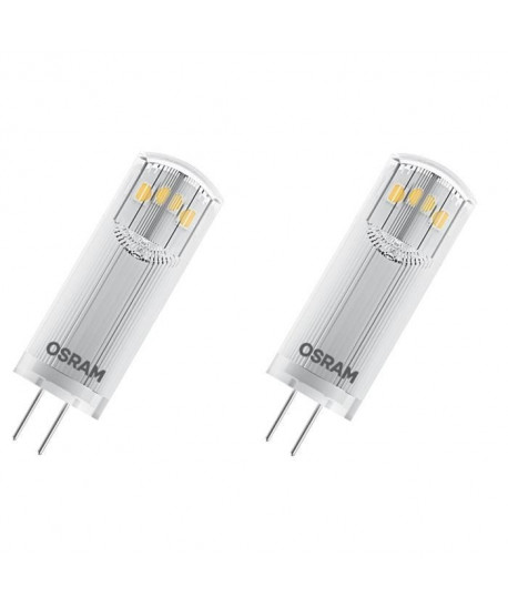 OSRAM Lot de 2 Ampoules capsule LED G4 claires 1,8 W équivalent a 20 W blanc chaud