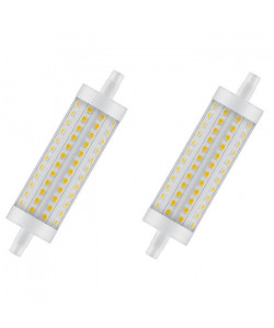 OSRAM Lot de 2 Ampoules crayon LED 118 mm R7S 15 W équivalent a 125 W blanc chaud dimmable