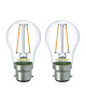 SYLVANIA Lot de 2 ampoules LED RETRO Filament A60 B22 40W