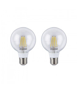 SYLVANIA Lot de 2 ampoules LED RETRO Filament Globe G80 E27 40W