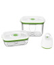 FOSA Kit de mise sous vide alimentaire en récipients 10002300 ml blanc et vert
