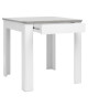 OSLO Table a manger carrée de 2 a 4 personnes style contemporain effet béton et blanc  L 80 x l 80 cm