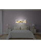 Tableau déco Toile lumineuse LED Cosy Home 90x30 cm beige