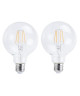 XQLite Lot de 2 Ampoules bulle LED E27 XQ1610 6 W équivalent a 60 W blanc chaud