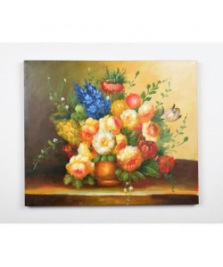 Tableau déco Fleurs  17   Peinture a l\'huile    50 x 60 x 3 cm