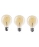 XQLite Lot de 3 Ampoules bulle or LED E27 XQ1509G 4 W équivalent a 40 W blanc extra chaleureux