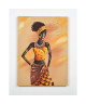 Tableau Afro déco 4  Peint a la main  40x2,5x55cm
