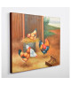 Tableau déco Poules  2   Peinture a l\'huile    50 x 60 x 3 cm