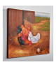 Tableau déco Poules  4   Peinture a l\'huile    50 x 60 x 3 cm