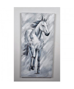 Tableau déco Cheval  5   Toile peinte a la main    50 x 100 x 3 cm