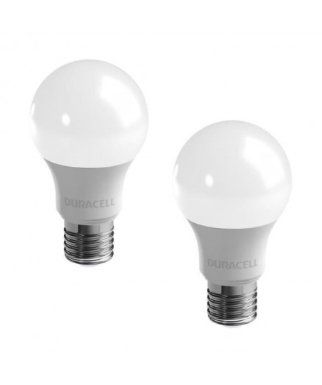 DURACELL Lot de 2 ampoules LED E27 5,6 W équivalent 40 W blanc chaud