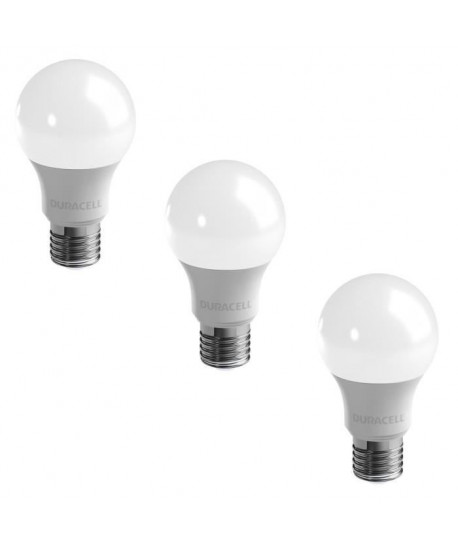 DURACELL Lot de 3 ampoules LED E27 5,6 W équivalent 40 W blanc chaud