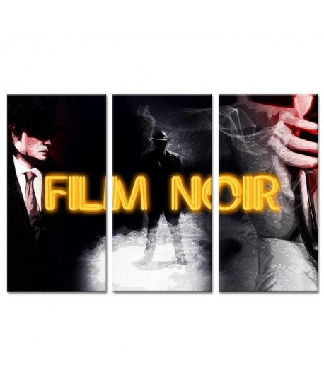 Tableau Déco Triptyque Déco Film Noir d\'Epoque  120x80 cm