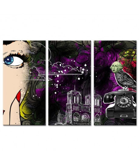 Tableau Déco Triptyque Pop Art Dring  120x80 cm