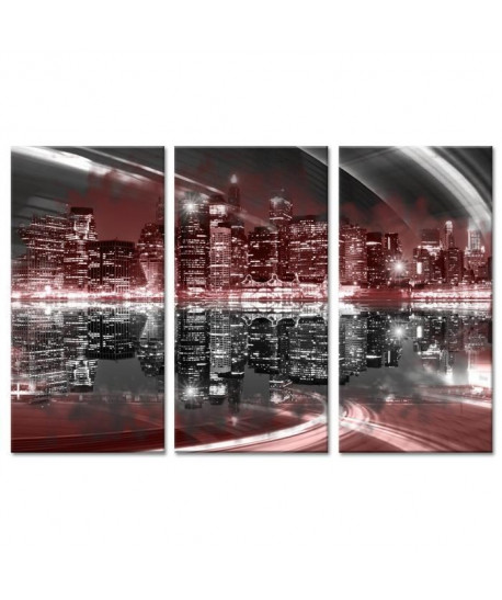 Tableau Déco Triptyque Photo Vue Skyline NYC  120x80 cm