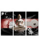 Tableau Déco Triptyque Zen Bouddha Méditation  120x80 cm