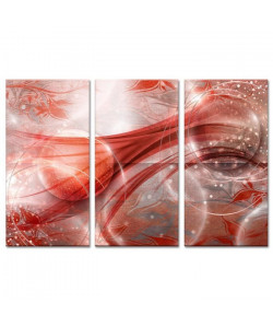 Tableau Déco Triptyque Abstrait Cercle Magnétique  120x80 cm