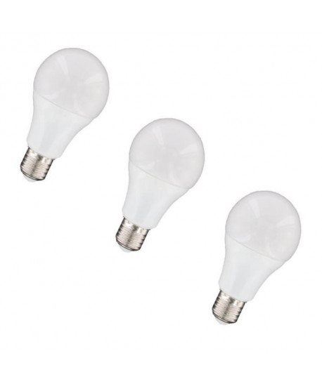 NITYAM Lot de 3 ampoules LED E27 standard globe 8 W équivalent a 60 W blanc chaud