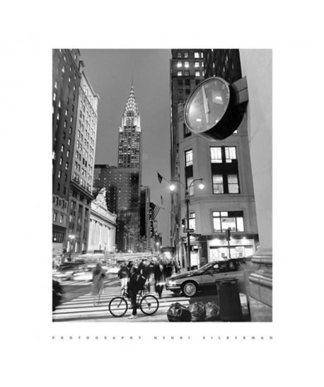 Affiche papier   Chrysler Clock, Madison Ave.   Silberman   40x50 cm