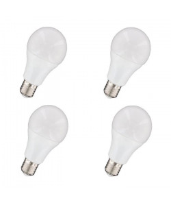 NITYAM Lot de 4 ampoules LED E27 standard globe 8 W équivalent a 60 W blanc chaud