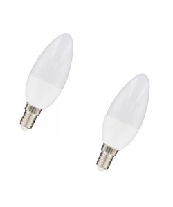 NITYAM Lot de 2 ampoules LED E14 flamme 4 W équivalent a 35 W blanc chaud