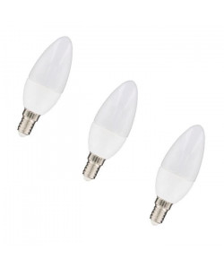 NITYAM Lot de 3 ampoules LED E14 flamme 4 W équivalent a 35 W blanc chaud