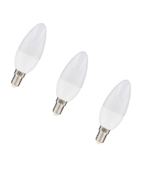 NITYAM Lot de 3 ampoules LED E14 flamme 4 W équivalent a 35 W blanc chaud