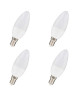 NITYAM Lot de 4 ampoules LED E14 flamme 4 W équivalent a 35 W blanc chaud