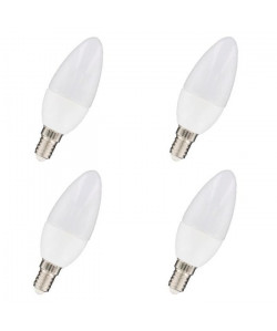 NITYAM Lot de 4 ampoules LED E14 flamme 4 W équivalent a 35 W blanc chaud