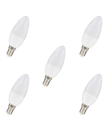 NITYAM Lot de 5 ampoules LED E14 flamme 4 W équivalent a 35 W blanc chaud