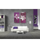 Lot de 2 Tableaux Déco Toiles Imprimée Magnolia  60x60cm