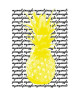 Tableau déco glossy Pineapple Yellow  50 x 70 cm