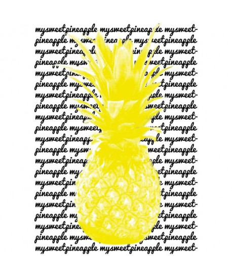 Tableau déco glossy Pineapple Yellow  50 x 70 cm