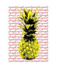 Tableau déco glossy Pineapple Black  50 x 70 cm