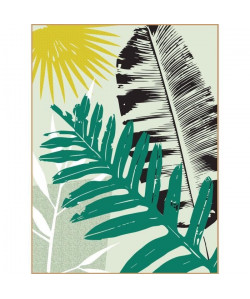 Tableau déco glossy Jungle Cocotier  30 x 40 cm