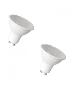 NITYAM Lot de 2 ampoules spot LED GU10 6 W équivalent a 50 W blanc chaud