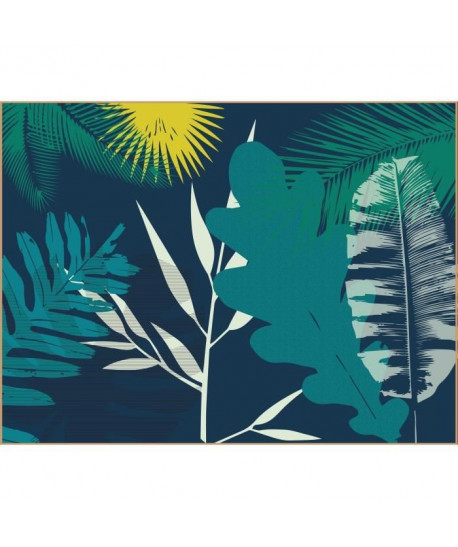 Tableau déco glossy Jungle Feuilles  30 x 40 cm