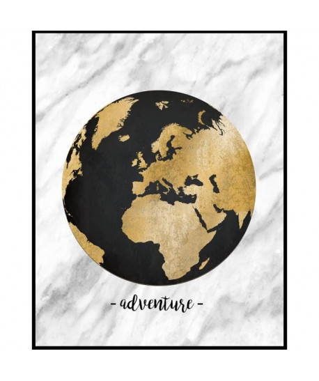 Tableau déco glossy Gold Adventure  40 x 50 cm