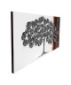 Toile peinte Arbre et pierres brillantes  Coton  60x110 cm  Marron et noir