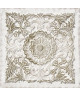 Toile peinte relief carreaux de ciment  Vintage  Coton  80x80 cm  Rose, doré et blanc