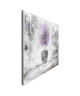 Toile peinte préimprimée Lavande  Coton  70x70 cm  Violet et gris