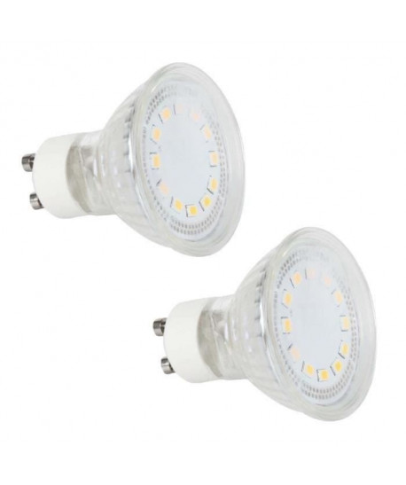 MACADAM LIGHTING Lot de 2 ampoules LED GU10 3 W équivalent a 25 W blanc neutre