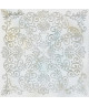 Toile peinte relief Fleur  Coton  60x60 cm  Bleu et gris