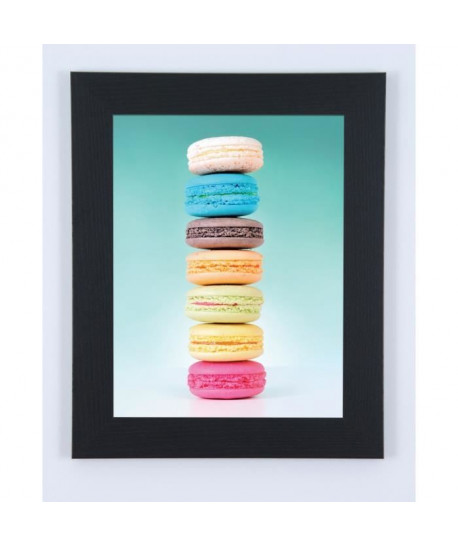 Image encadrée Macarons  31 x 37 cm