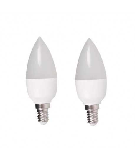 MACADAM LIGHTING Lot de 2 ampoules LED flamme E14 5,5 W équivalent a 40 W blanc chaud